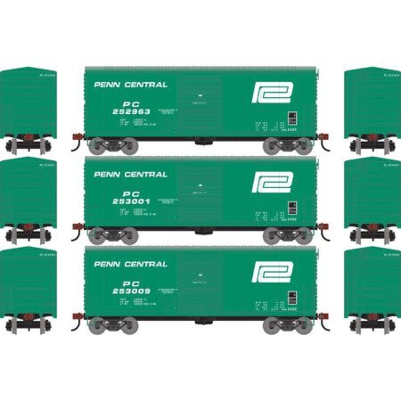 Athearn 67753 HO 40' Modern Box, PC (3)