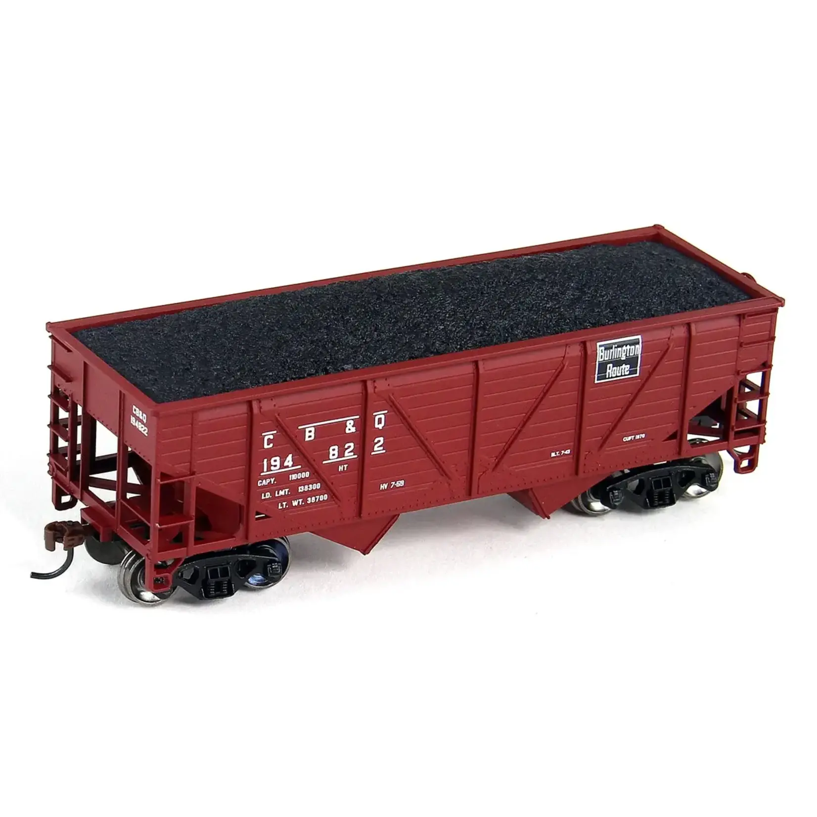 Roundhouse 70231 HO 34' 2-Bay Hopper w/Coal Load, CB&Q 194822