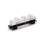 Athearn 74481 HO RTR 3-Dome Tank, Warner Quinlan 703