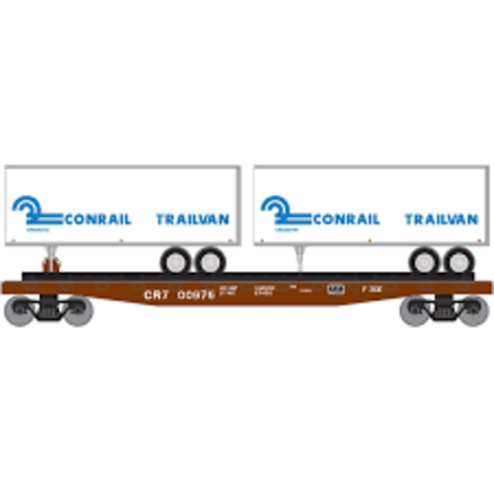 Roundhouse 7895 HO 50' Flat w 2 25' Trailer CR 1