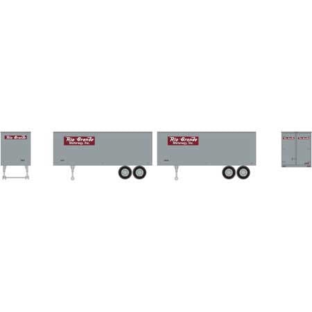7917 HO D&GRW Trailers - 2 Pack