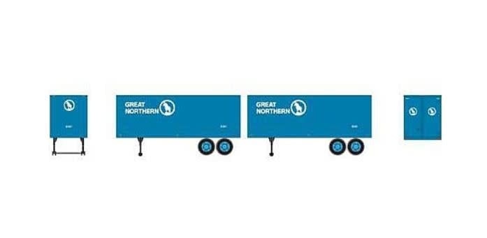 7926 HO Scale Great Northern 1 Trailers (2)