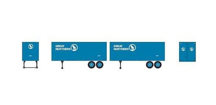 7927 HO Scale Roundhouse 25' Trailers-GN 2 pack