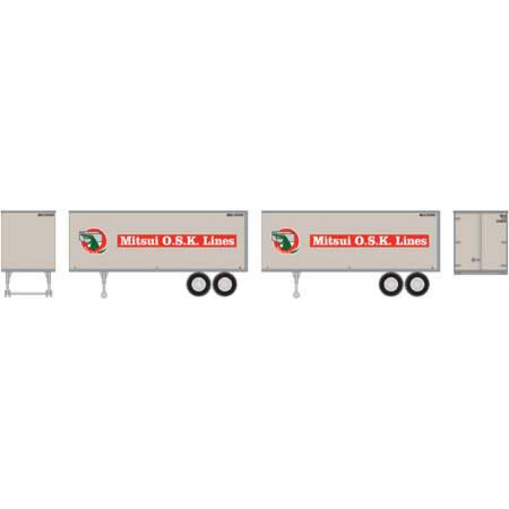 Roundhouse 7942 HO MOLU Trailers - 2 pack