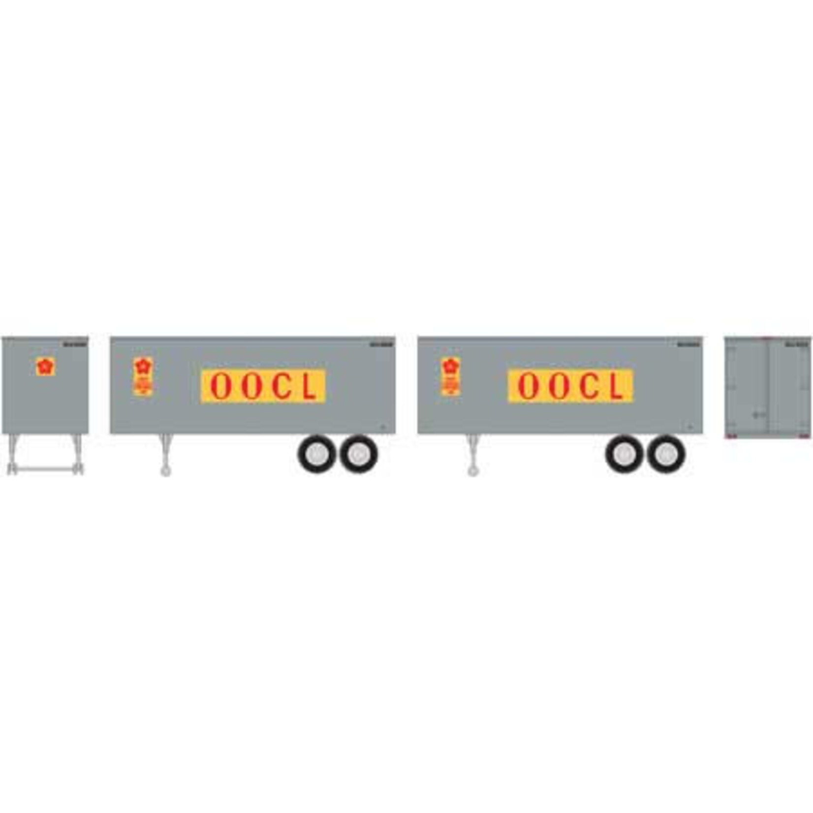 Athearn 7944 HO Roundhouse 25' Trailers-OOCL (2)