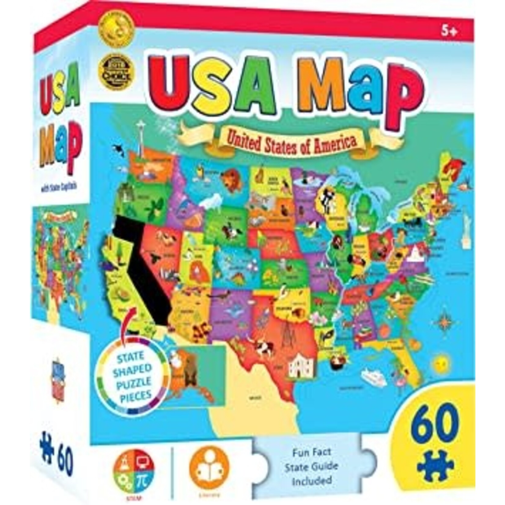 MasterPieces 11207 USA Map 60 Piece Puzzle