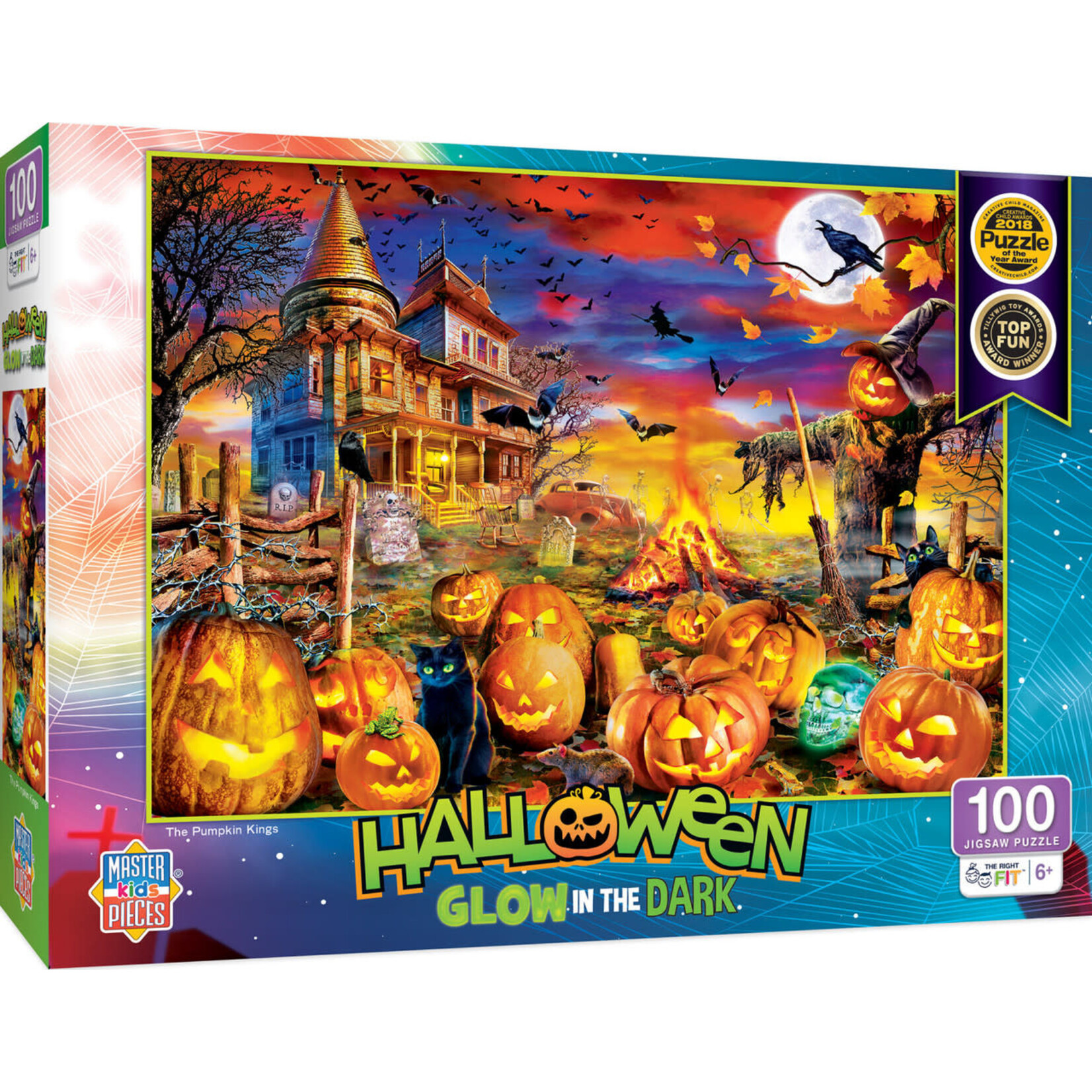 MasterPieces 12244 Glow in the Dark Halloween - The Pumpkin Kings 100 Piece Puzzle