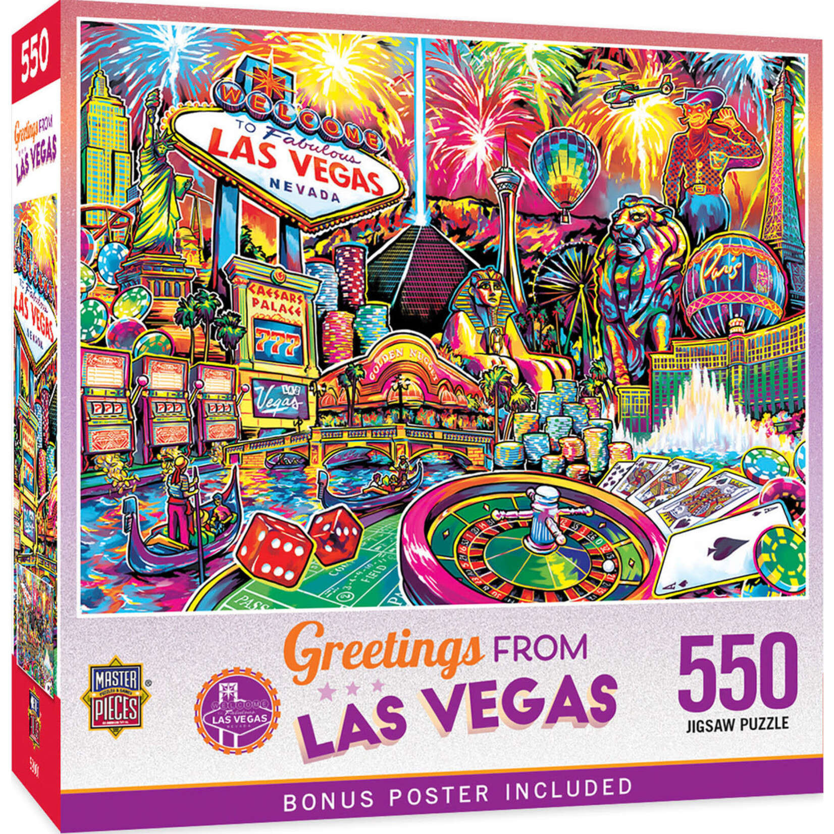 MasterPieces 32025 Las Vegas Collage Puzzle 550pc