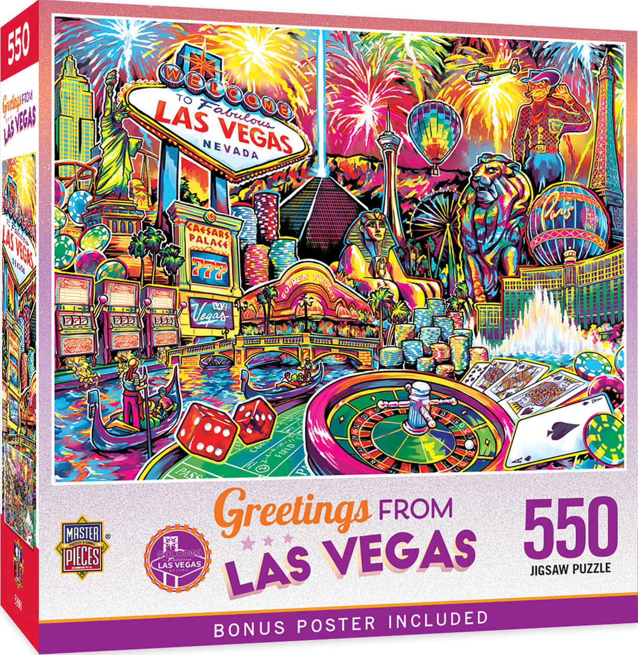 32025 Las Vegas Collage Puzzle 550pc
