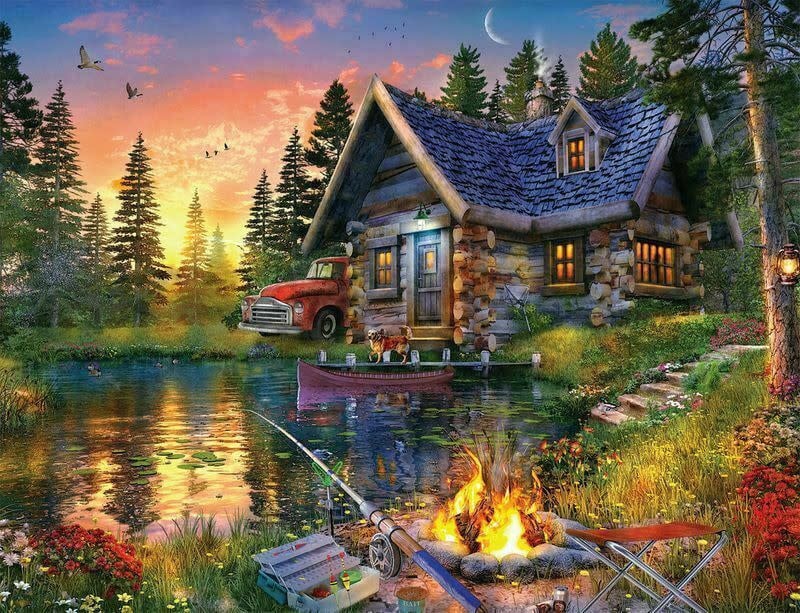3301595 Sun Kissed Cabin 500 Piece Jigsaw Puzzle