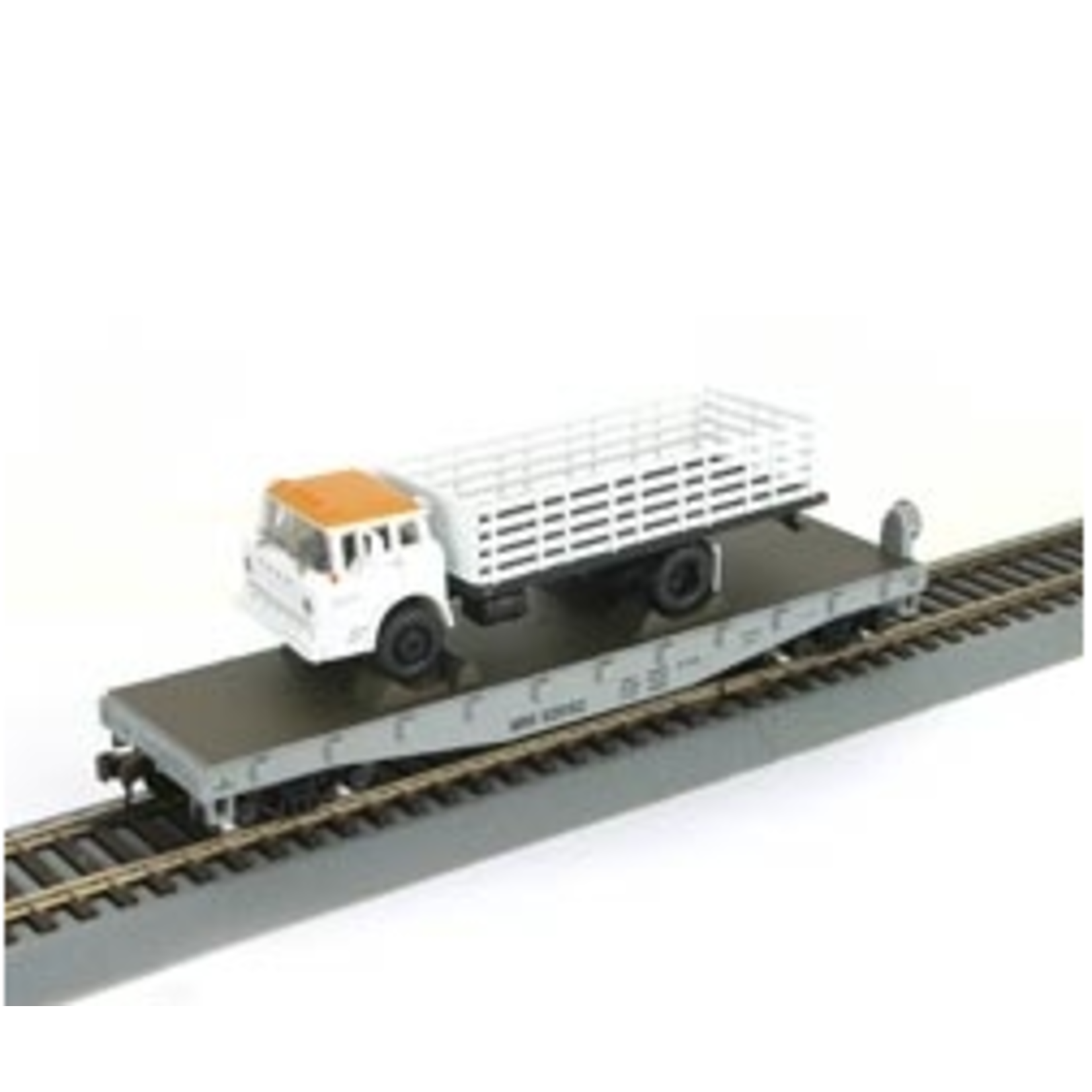 Athearn 92086 HO RTR 40' Flat w/Ford C Stake Bed, MOW 2