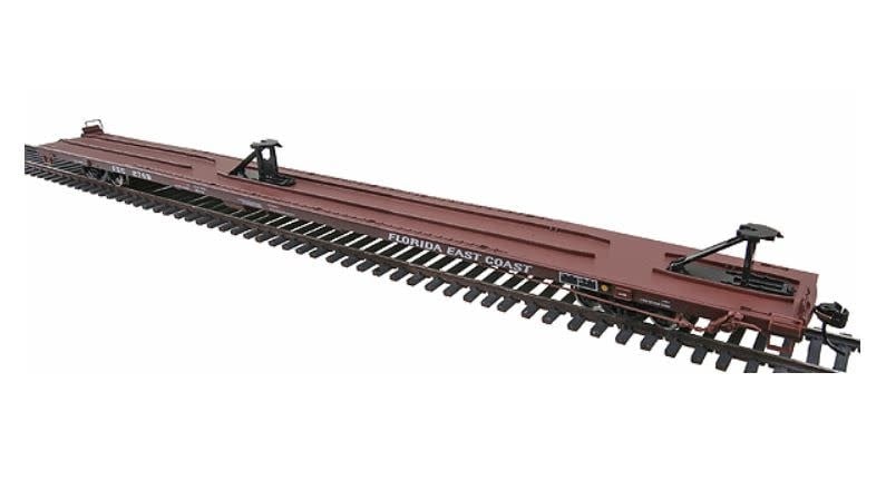 932-40808 HO 89' Flatcar w/ACF Hitches Florida East Coast 2749