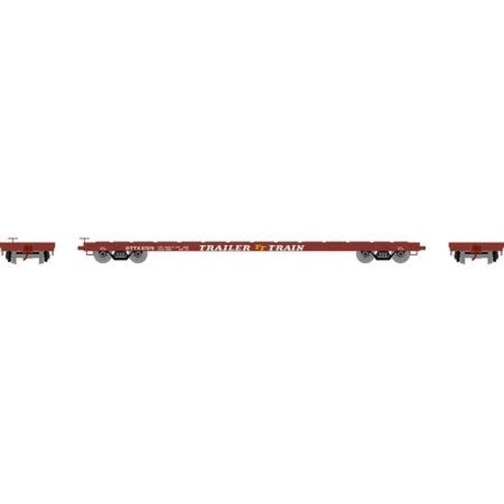 Athearn 97070 HO 60' Flat, OTTX/Brown Logo 97079