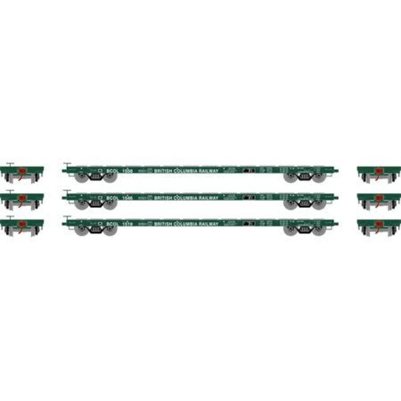 Athearn 97080 HO 60' Flat, BCOL (3)