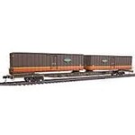 Walthers Gold Line(TM) Mark IV Flexi-Van Flatcar w/Two Trailers -- IC 911