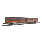 Walthers Gold Line(TM) Mark IV Flexi-Van Flatcar w/Two Trailers -- IC 925