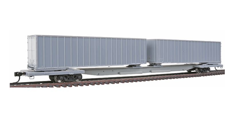 HO 932-41050 Mark IV Flexi-Van Flatcar w/Two Trailers - Ready to