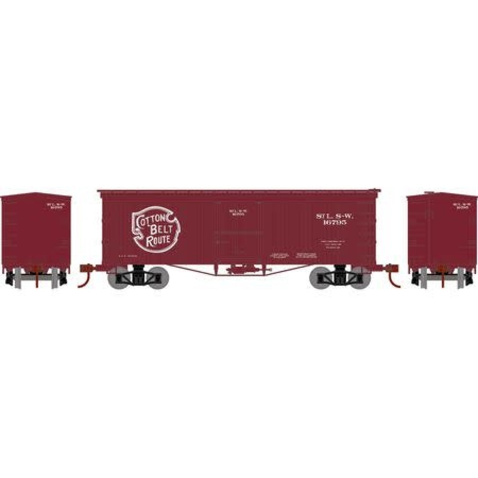 Athearn 5140 N 36' Old Time Wood Box, Cotton Belt #16795