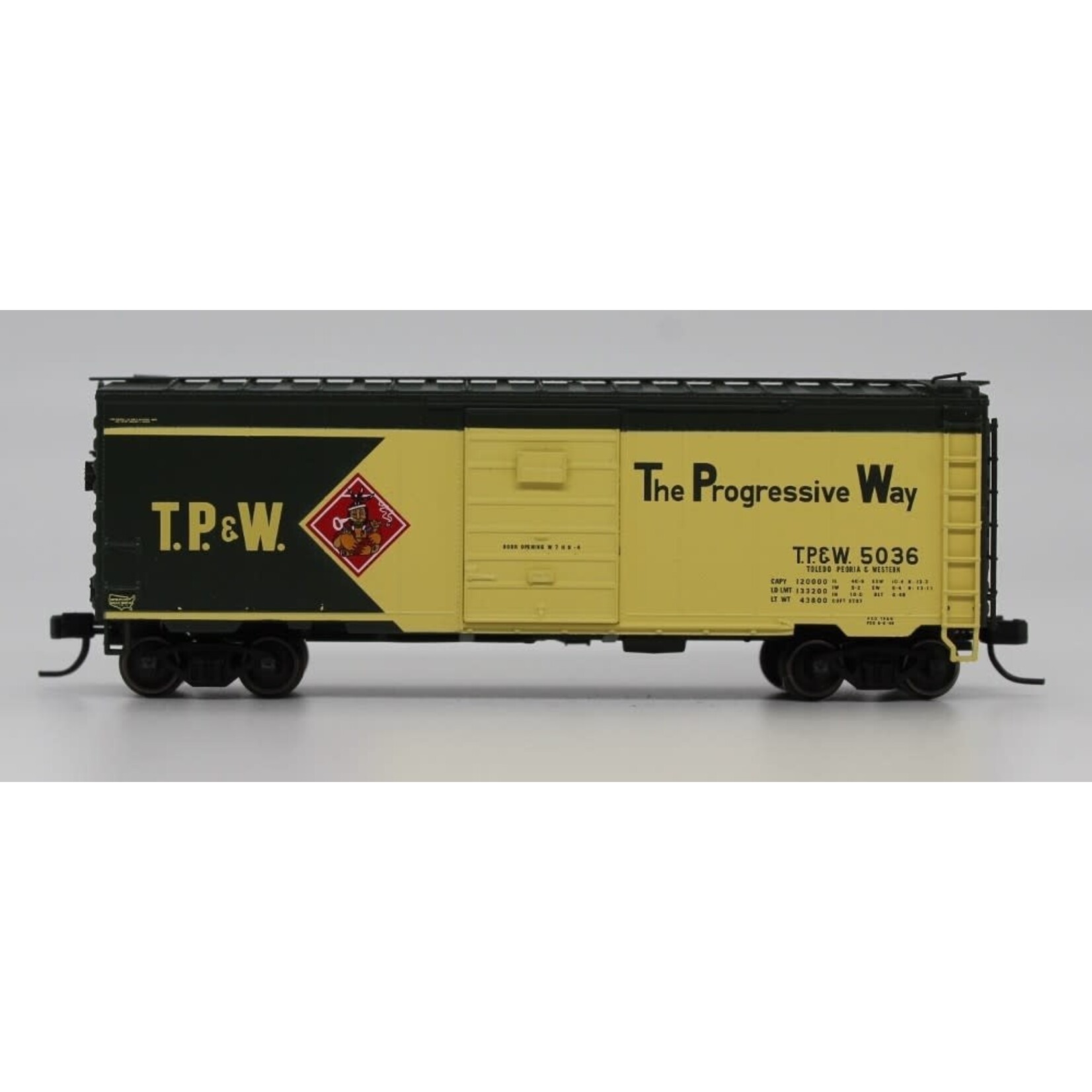 Atlas 50005778 N 40' PS-1 Box Car TP&W 5036 (Green/ Yellow/Red)