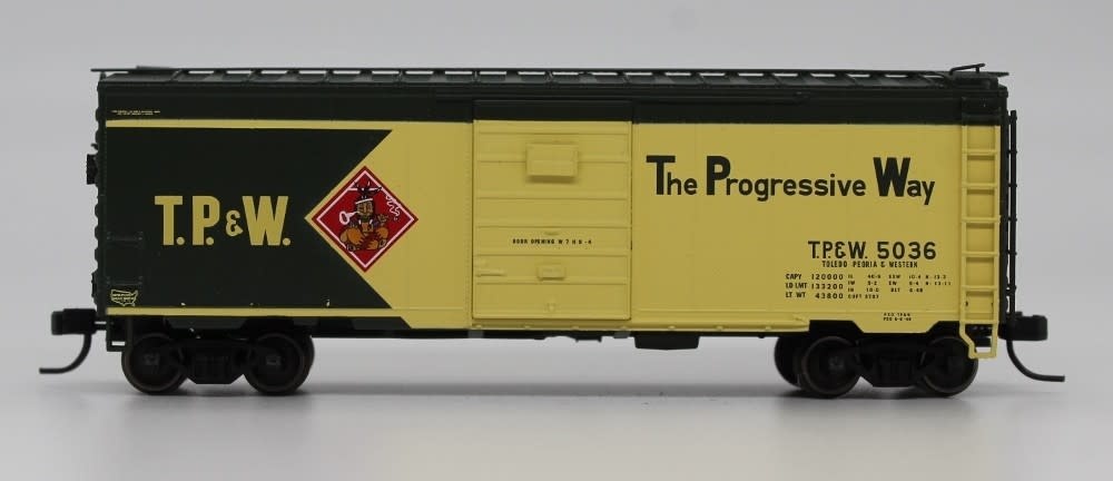 50005778 N 40' PS-1 Box Car TP&W 5036 (Green/ Yellow/Red)