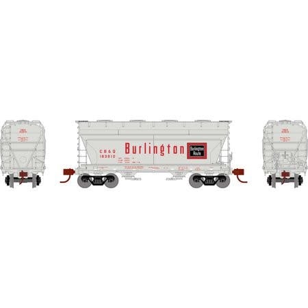 24662 N ACF 2970 Covered Hopper, CB&Q #183910