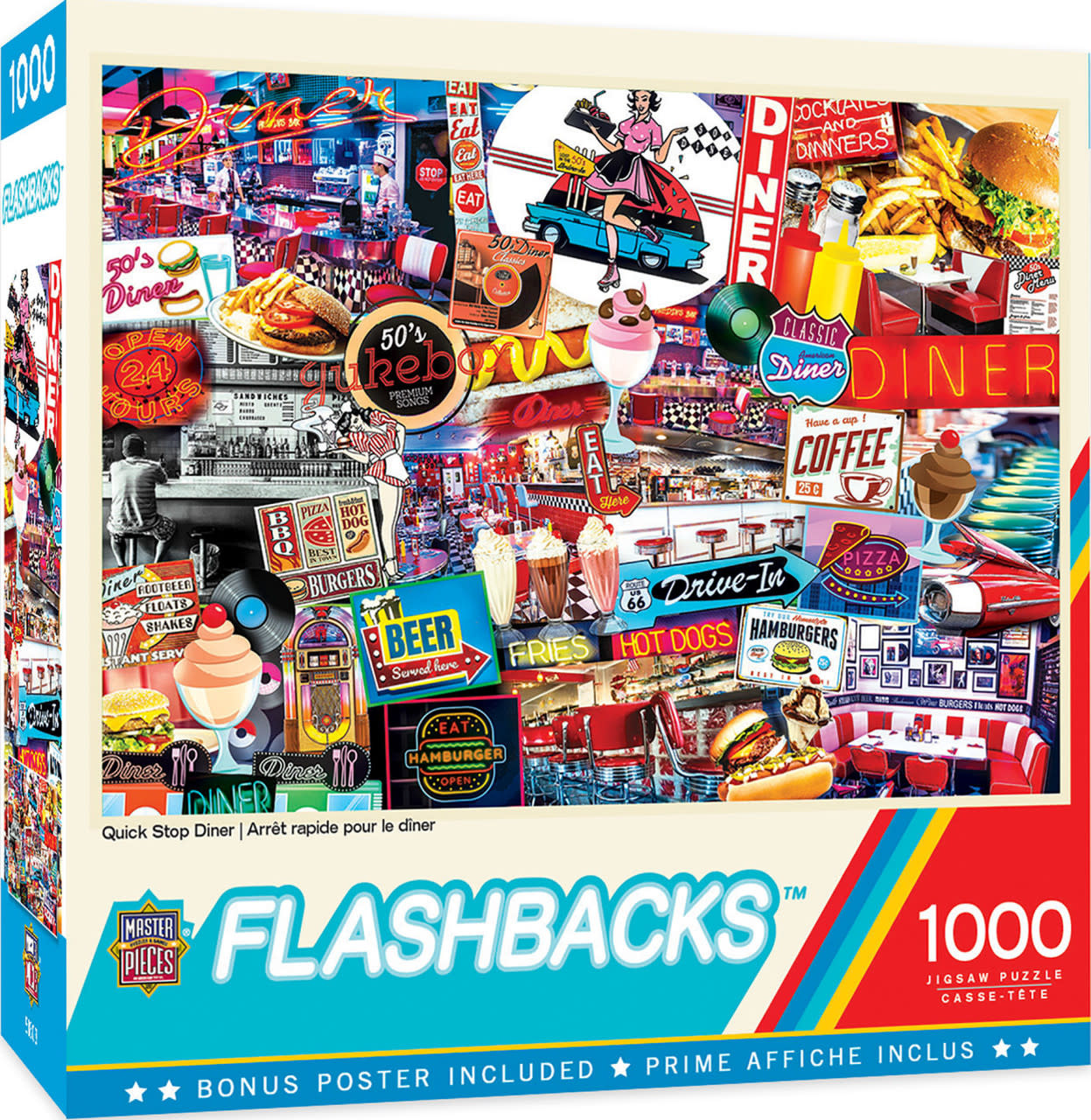 71948 Quick Stop Diner Signs Puzzle 1000pc