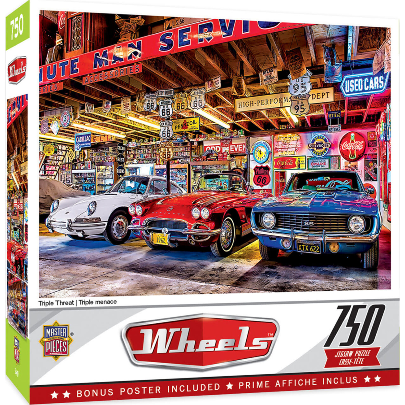 MasterPieces 32081 Triple Threat Classic Car Pizzle 750pc