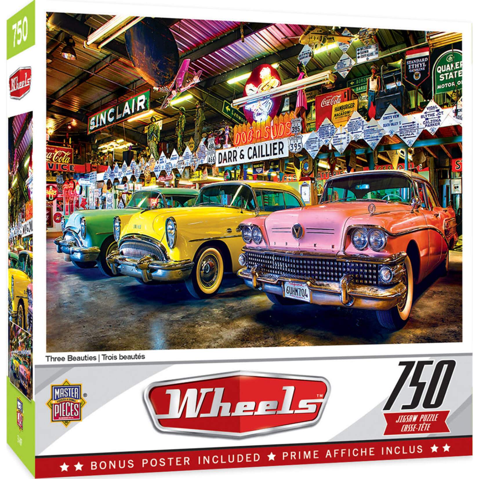 MasterPieces 32080 3 Beauties Classic Car Puzzle 750pc