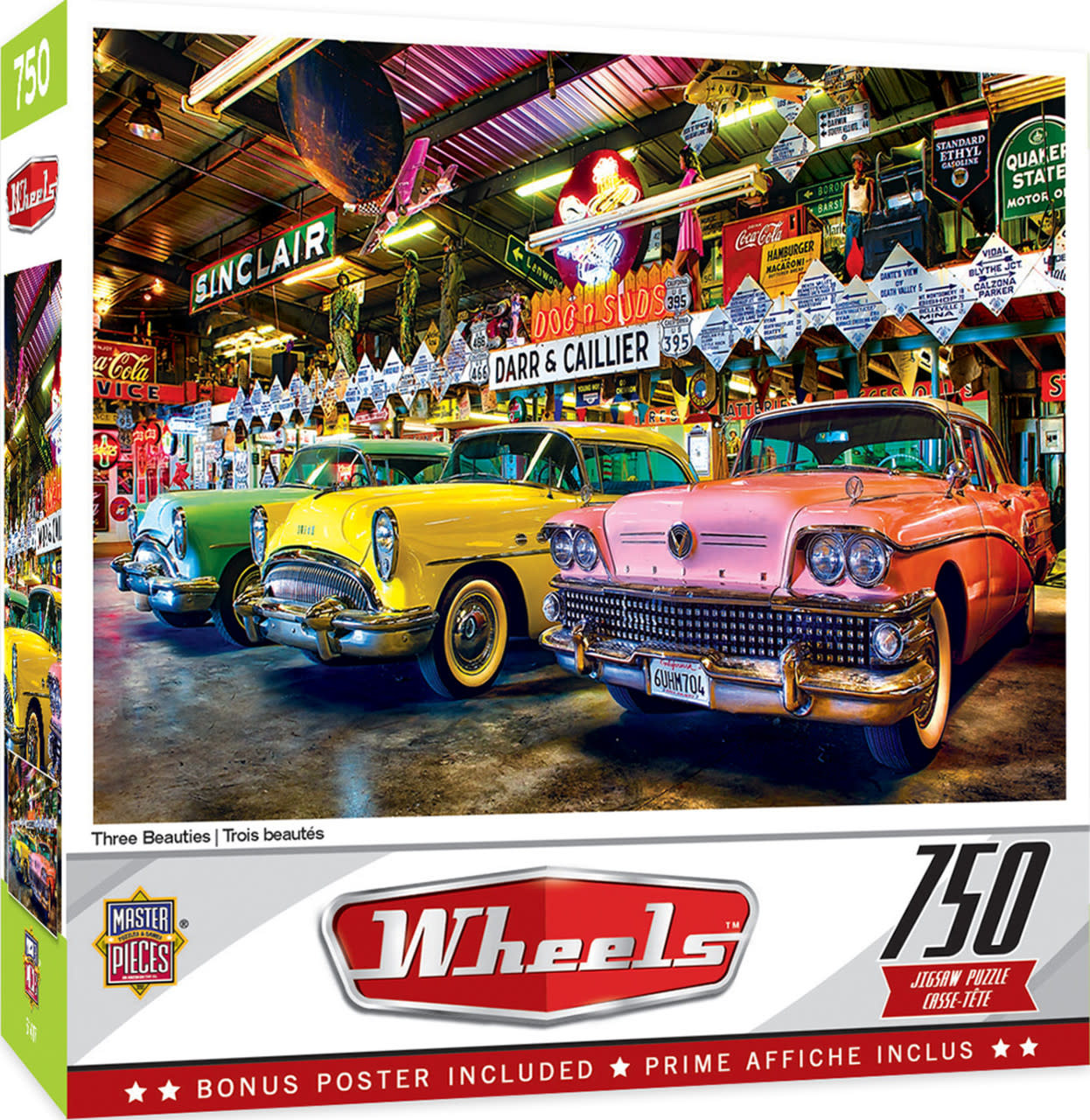 32080 3 Beauties Classic Car Puzzle 750pc