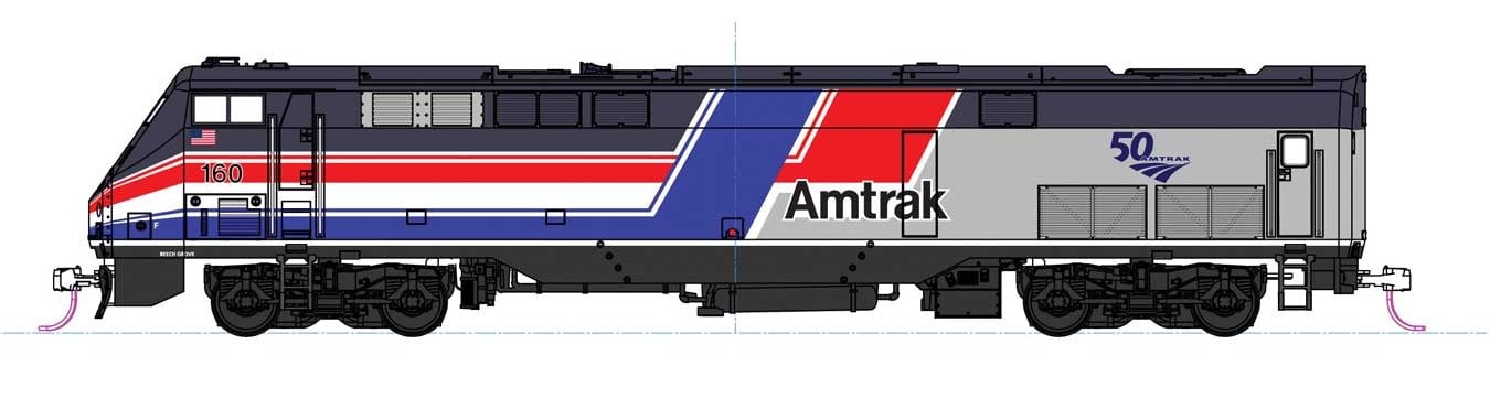 376116 HO GE P42 Genesis P42 Diesel Amtrak 50th Anniversary PhIII 160