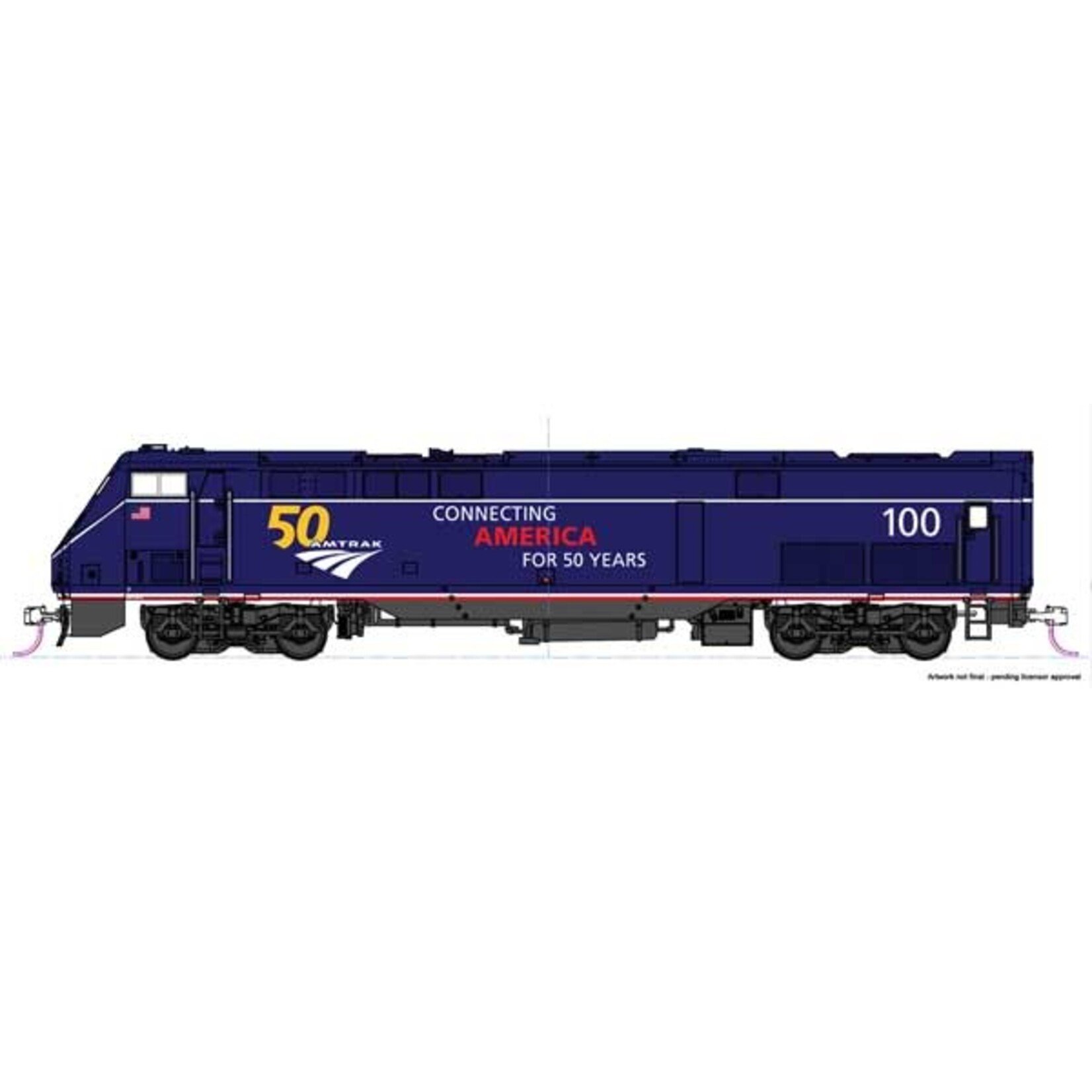 Kato 376113 HO P42 Amtrak Midnight Blue 100 50th Anniversary