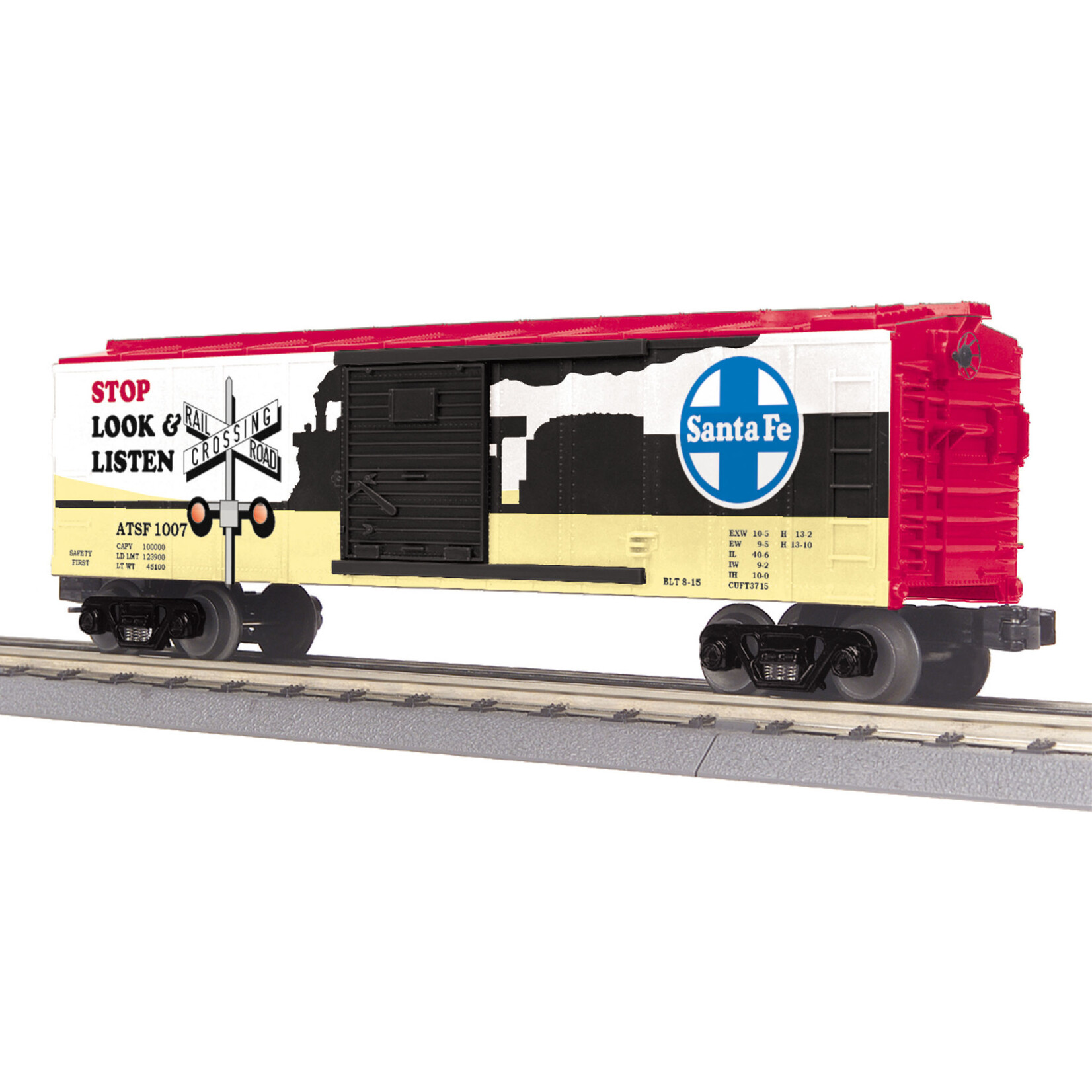 MTH 3074829 O Santa Fe Box Car with Blinking LED's #1007