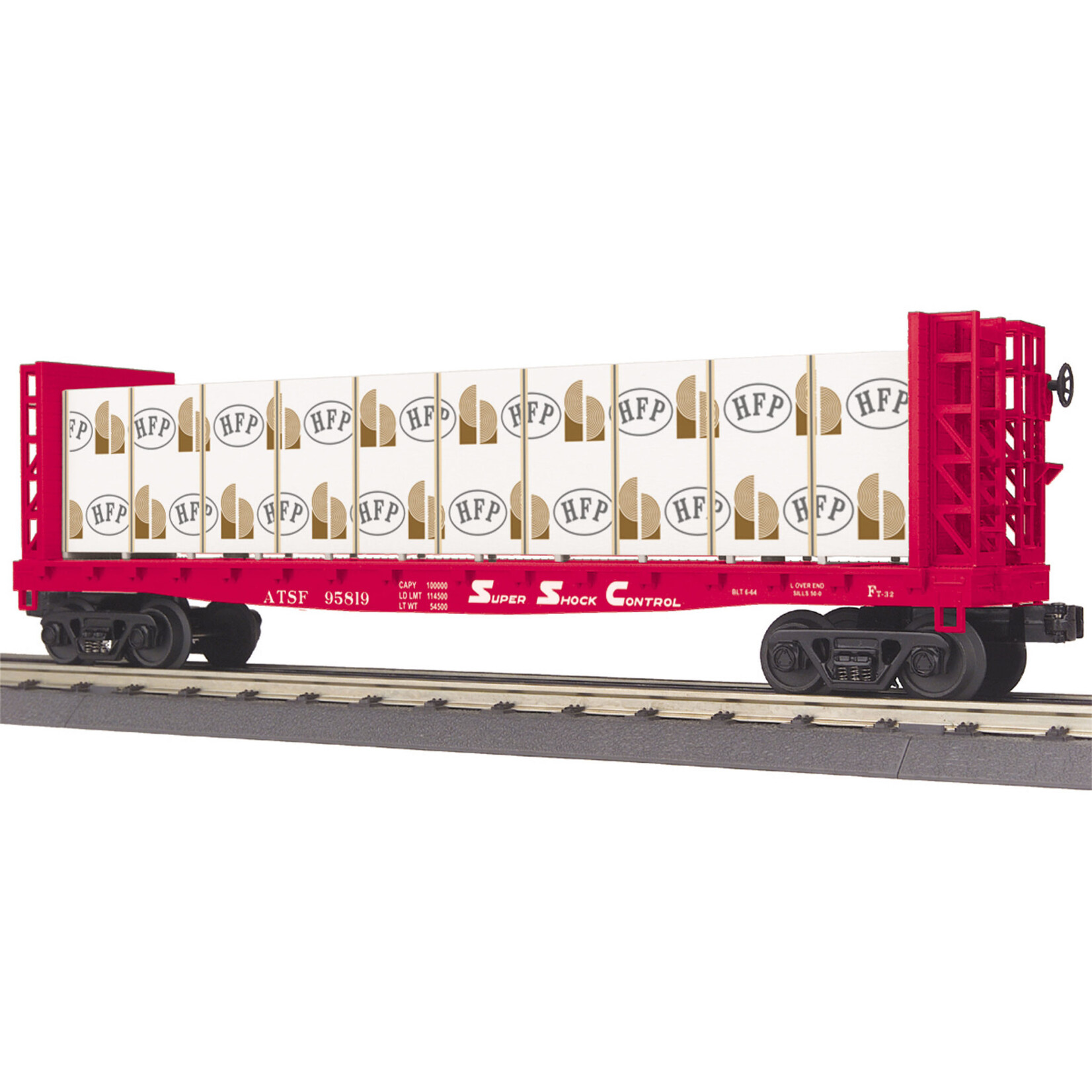 MTH 3076522 O SF Bulkhead Flat with Lumber