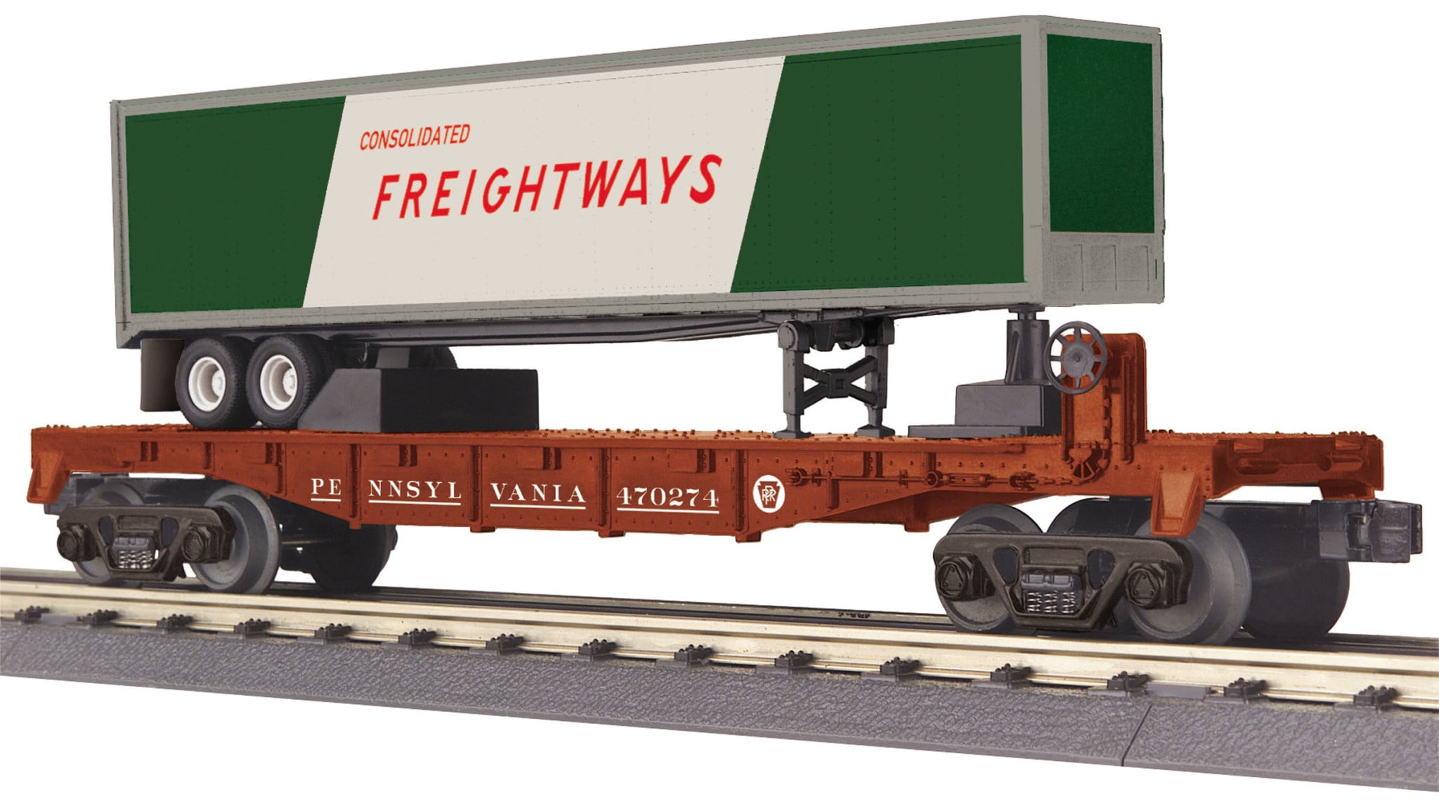 3076546 Pennsylvania Flat Car w/ 40" Trailer