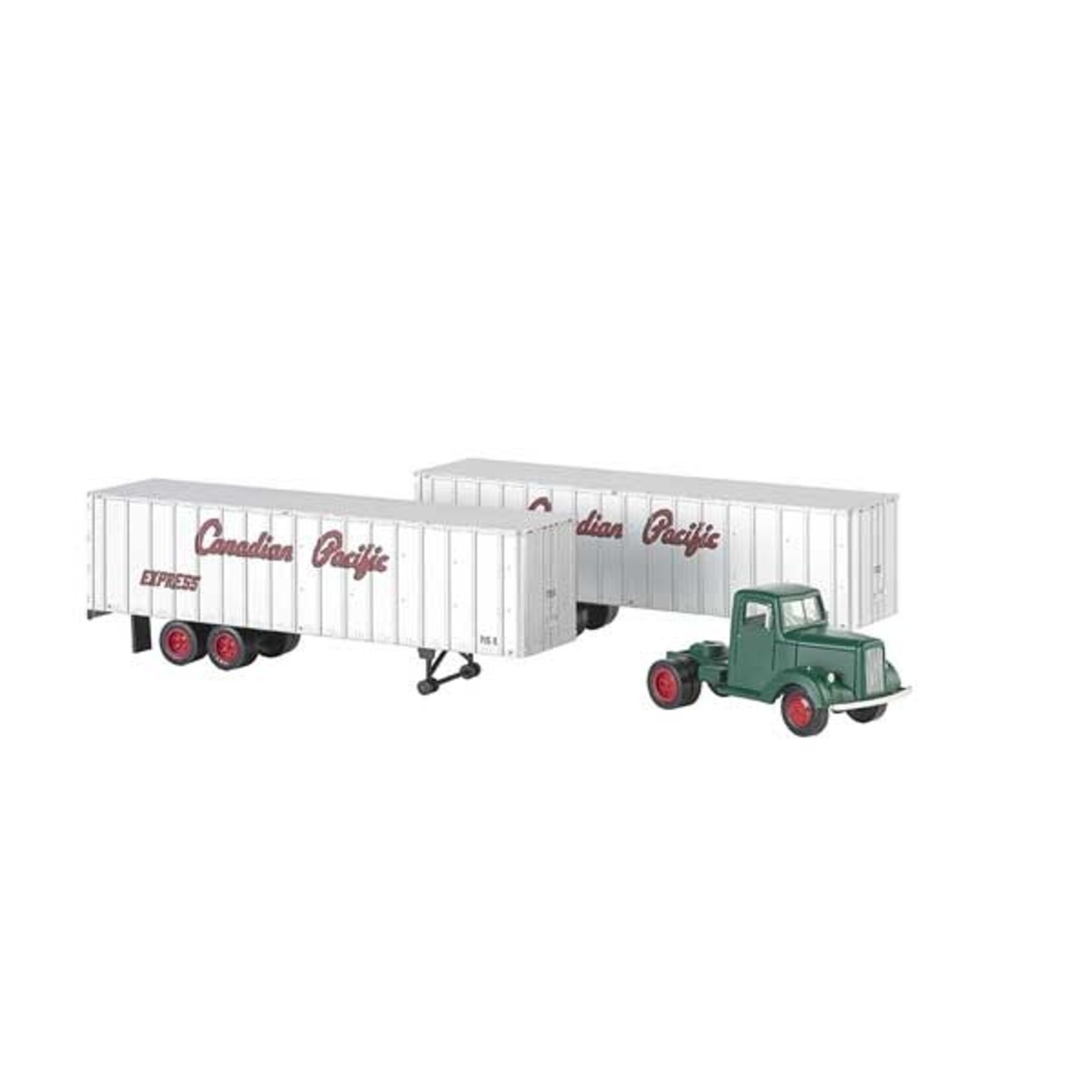 Bachmann 42233 HO 1950s/60s Tractor w/2 Trailers, Canadian Pacific