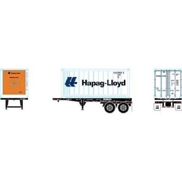 28894 HO RTR 20' Chassis w Reefer Container HLXU