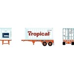 Athearn 28890 HO RTR 20' Chassis w Reefer Container Tropical