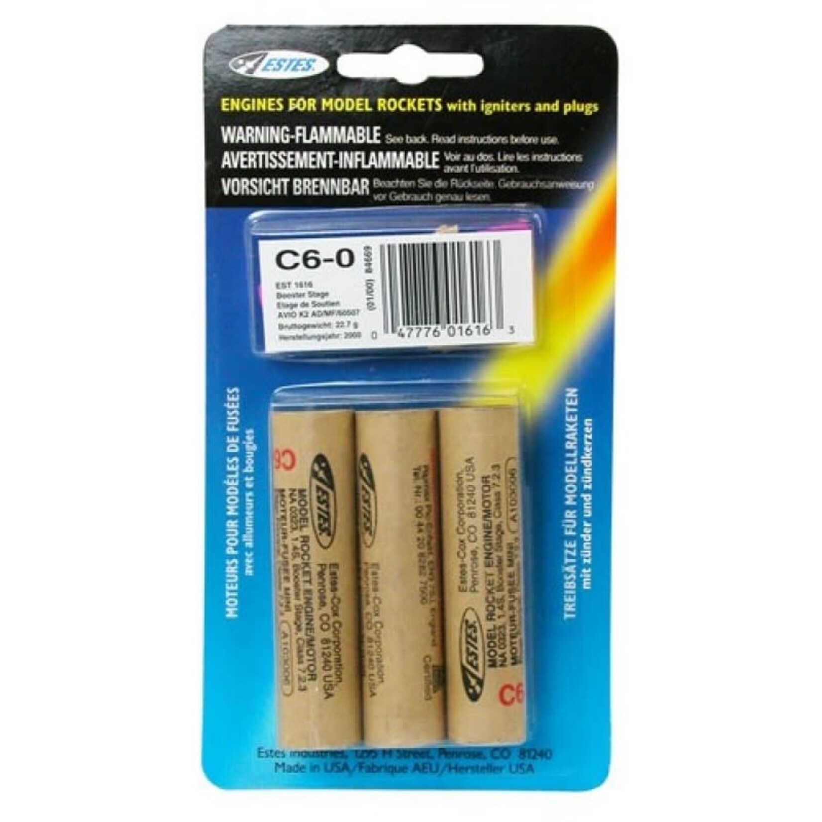 Estes 1616 C6-0 Engines - 3 Pack