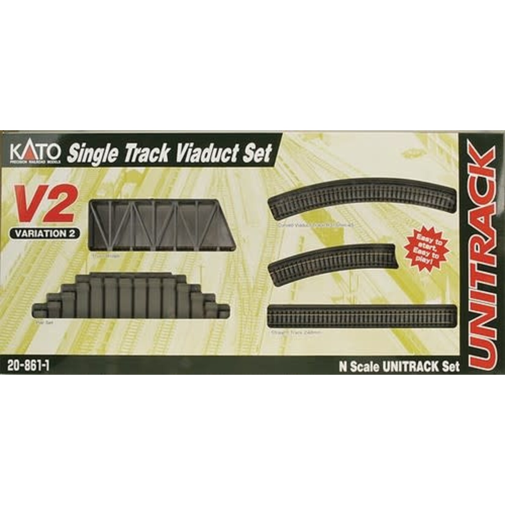 Kato 20861 N V2 Single Track Viaduct Set