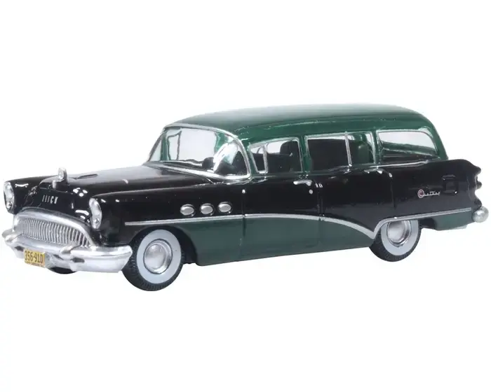 87BCE54002 1954 Buick Century Estate Wagon - Baffin Green, Carlsbad Black