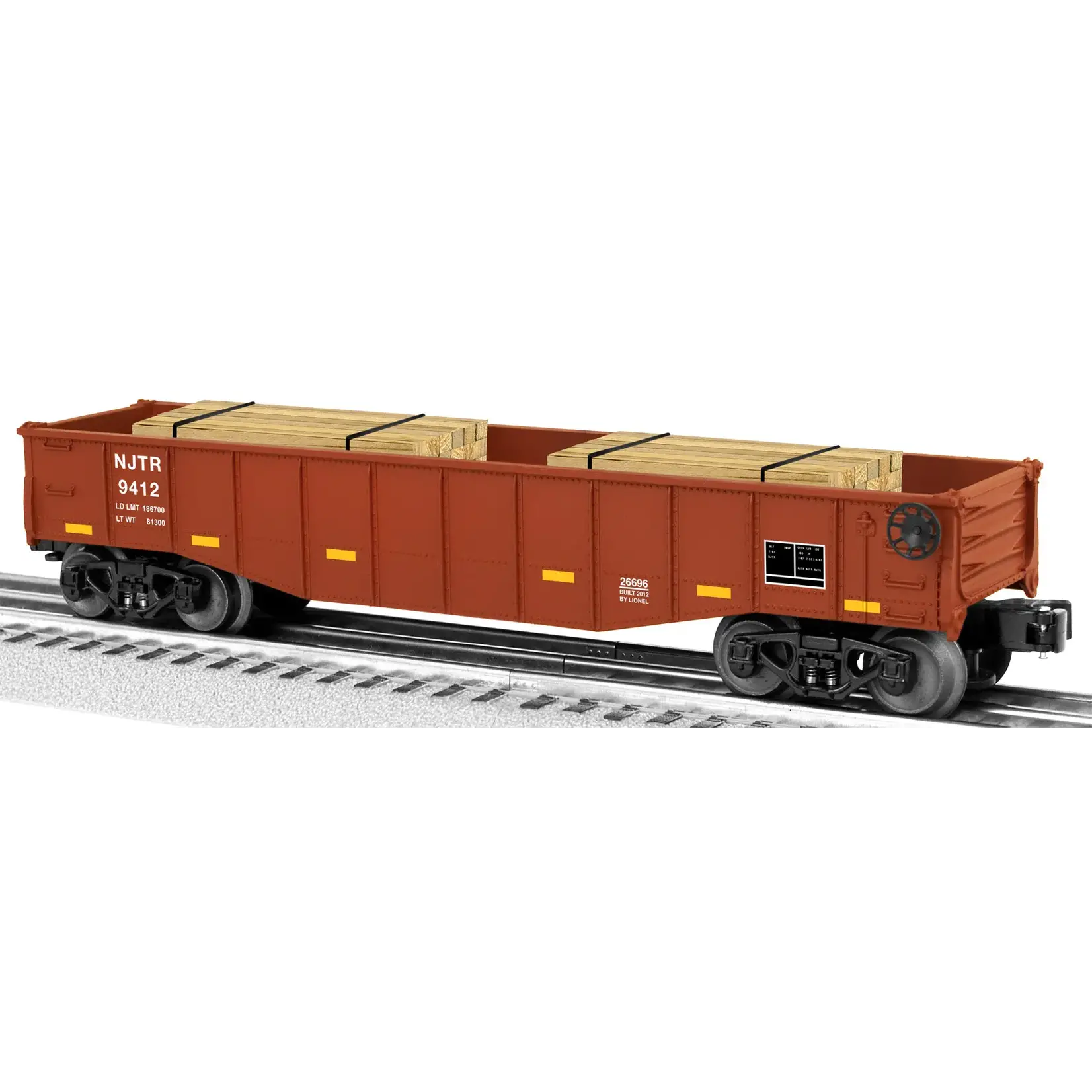 Lionel O -6-26696 NJ Transit Gondola #9412 With Wood Ties