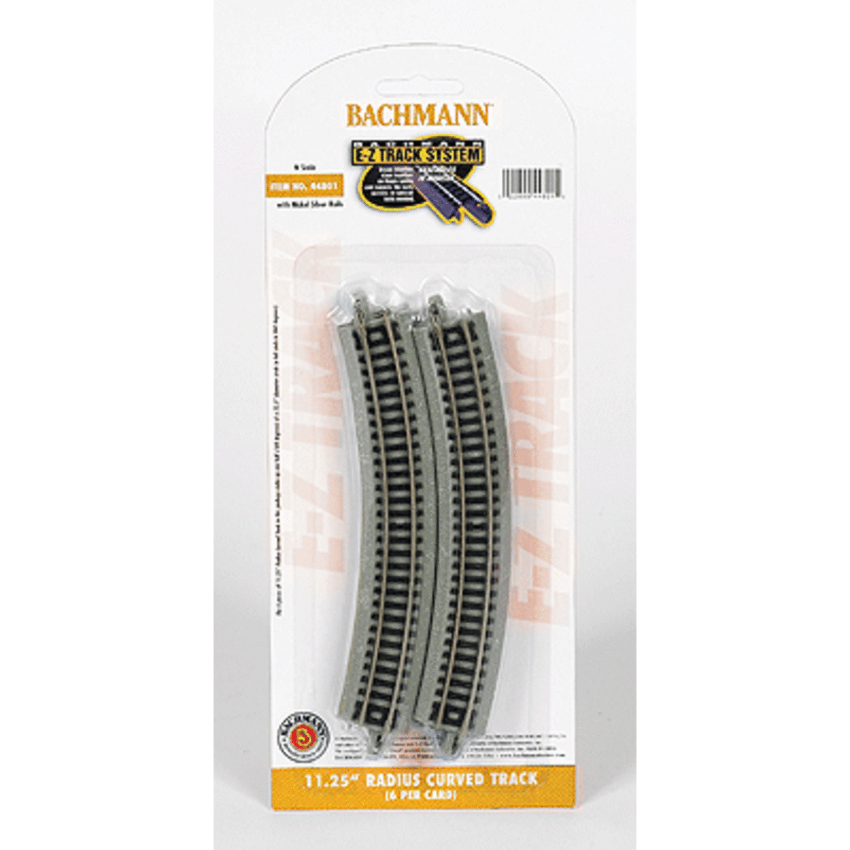 Bachmann 44801 N SCALE Nickel Silver E-Z Track(R) Curved Track