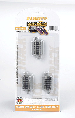 44836 N Quarter Sections 19" Radius Curves Track - 6 Pk