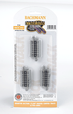 44832 N Quarter Section 12.50" Radius Curves Track - 6 Pack