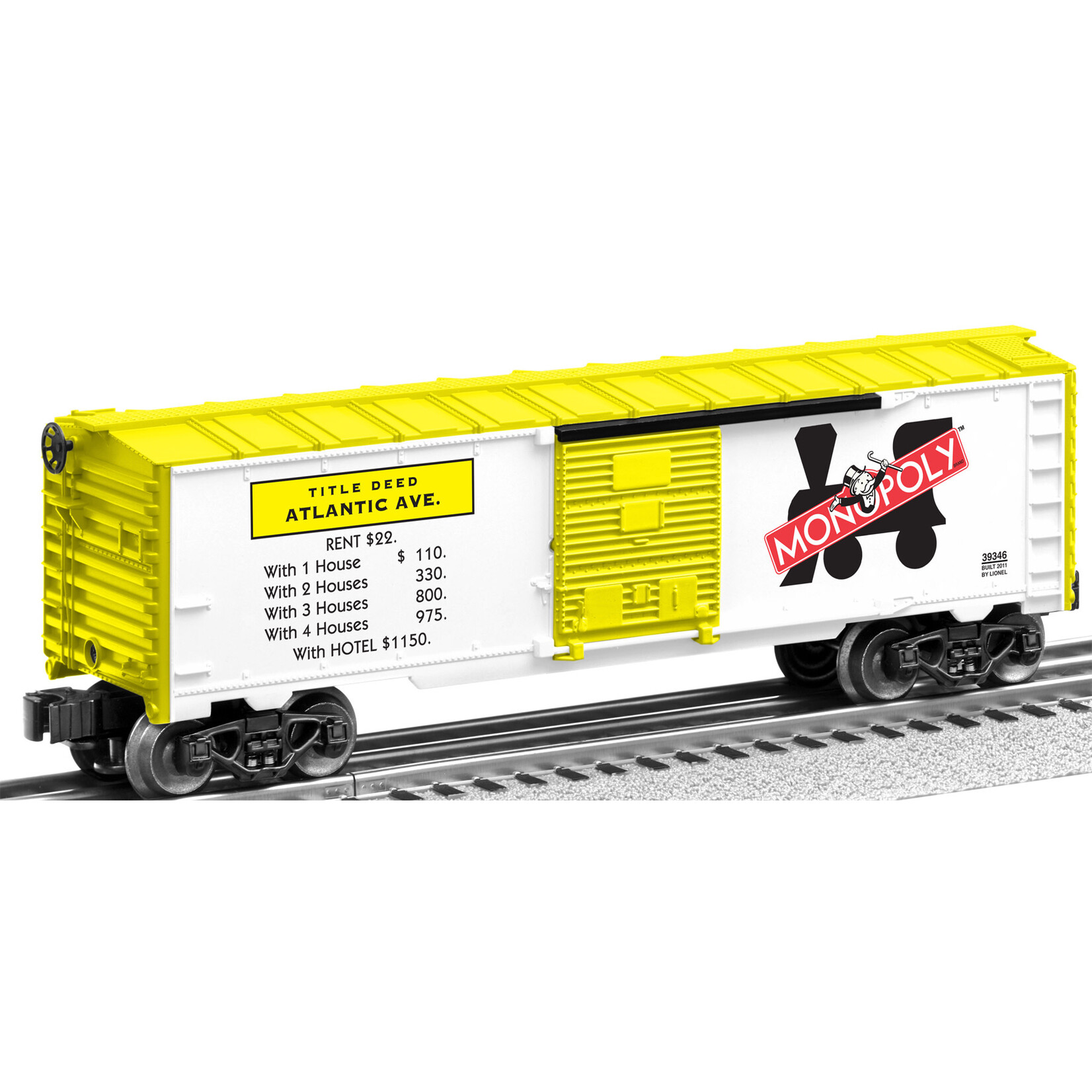 Lionel 639344 O Monopoly Boxcar/3pk