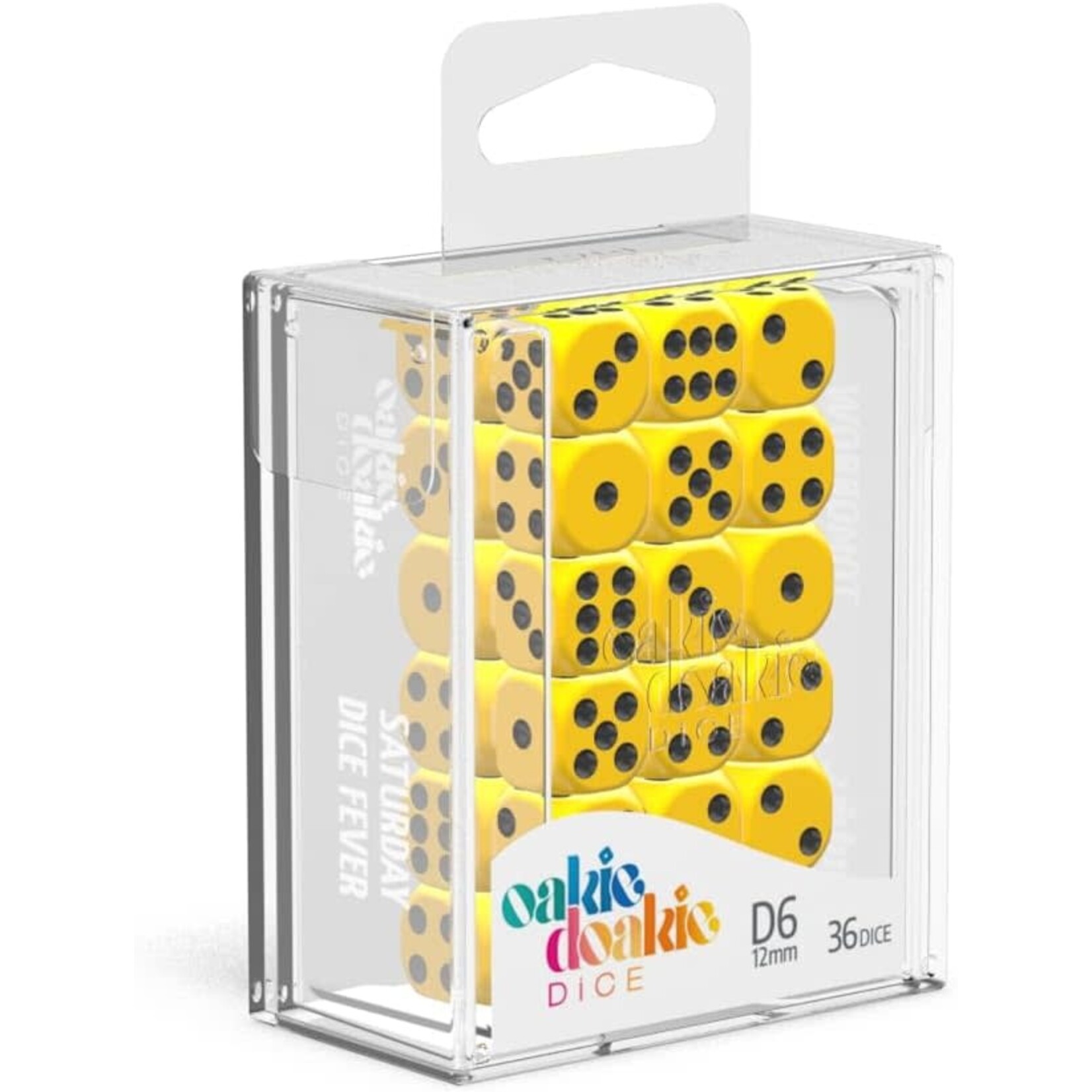 Oakie Doakie 400029 D6 Dice 12 mm Solid - Yellow (36)