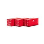 Athearn 17722 N 20' Corrugated Container MAGU 3pk