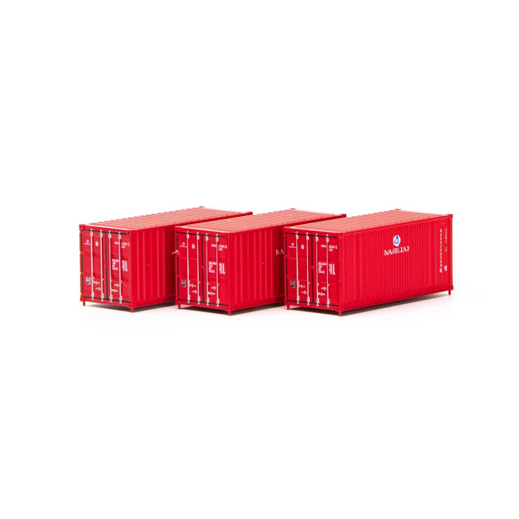 Athearn 17722 N 20' Corrugated Container MAGU 3pk