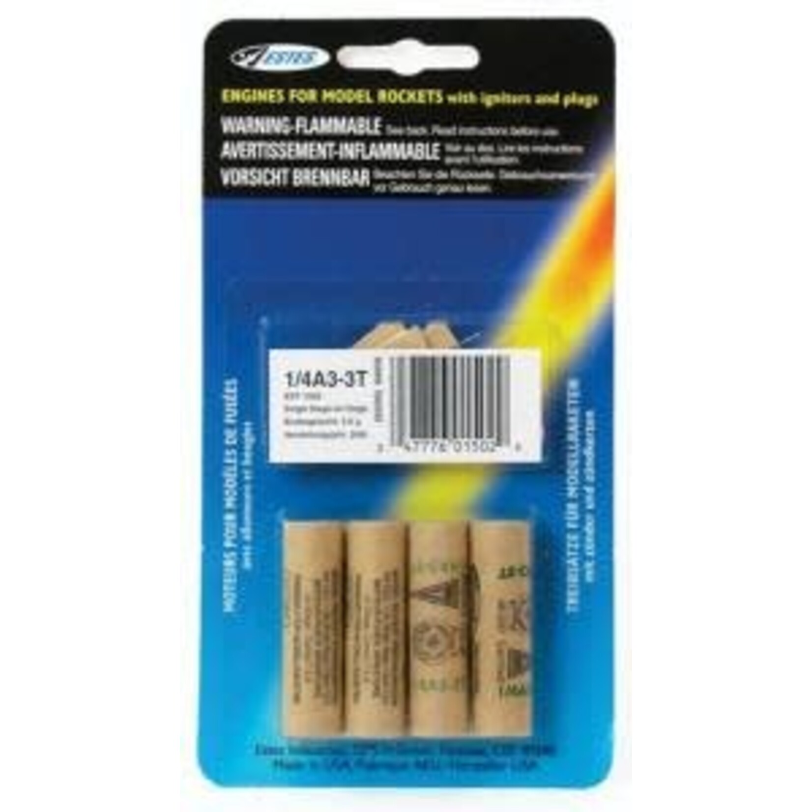 Estes 1502 1/4A3-3T Engines - 4 Pack