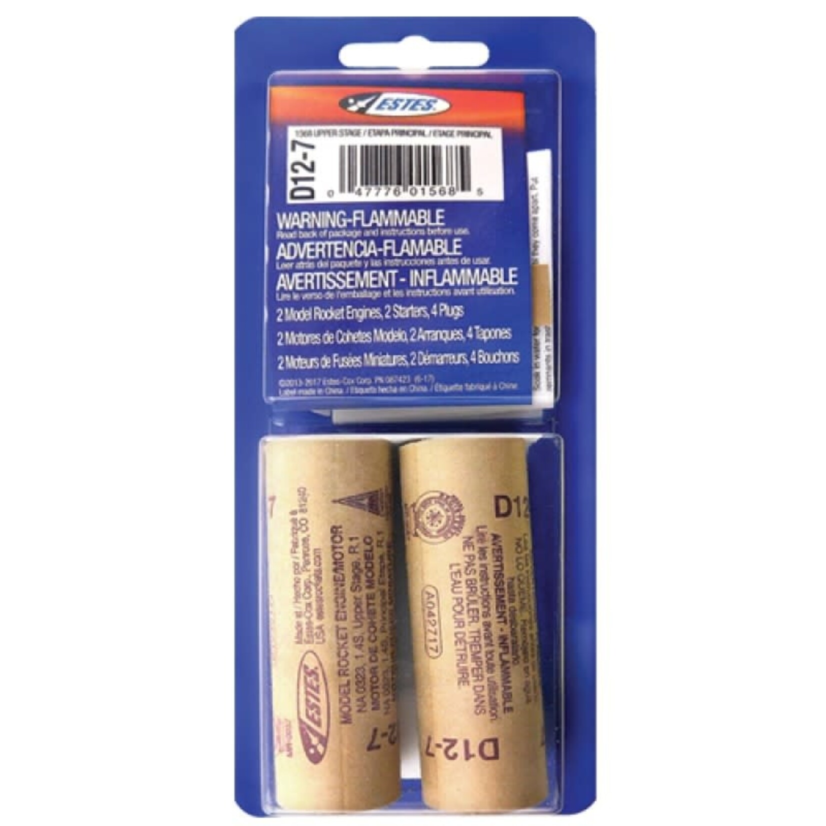 Estes 1568 D12-7 Engines - 2 Pack